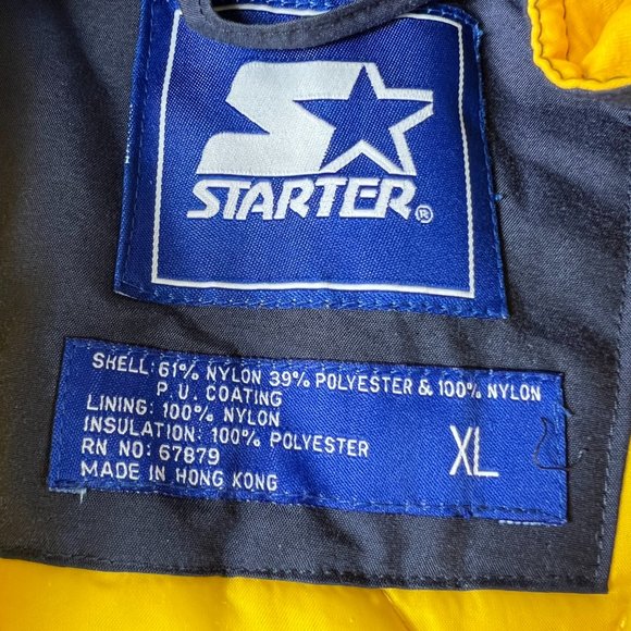 VTG 90s Starter Notre Dame Fightin Irish Jacket Extra Large Full Zip Puffer Coat - Picture 8 of 15